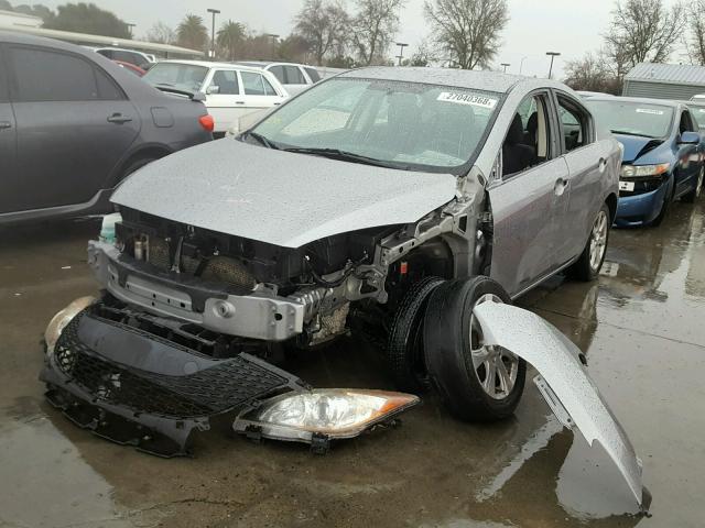 JM1BL1SG8A1224368 - 2010 MAZDA 3 I GRAY photo 2