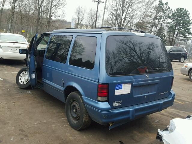 2B4GH45R4SR245296 - 1995 DODGE CARAVAN SE BLUE photo 3