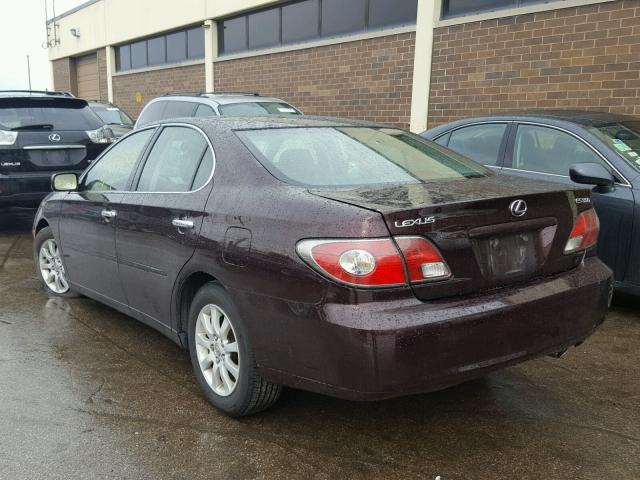 JTHBF30G520062758 - 2002 LEXUS ES 300 BURGUNDY photo 3