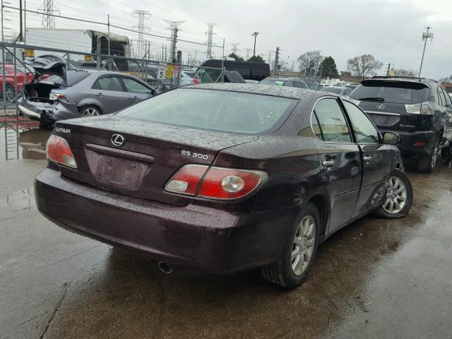 JTHBF30G520062758 - 2002 LEXUS ES 300 BURGUNDY photo 4