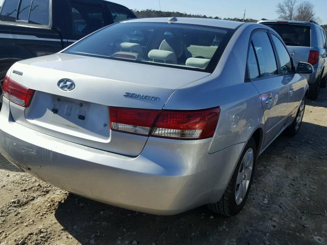 5NPET46C78H374920 - 2008 HYUNDAI SONATA GLS SILVER photo 4