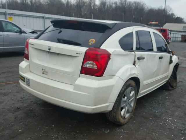 1B3HB48B57D553581 - 2007 DODGE CALIBER SX WHITE photo 4