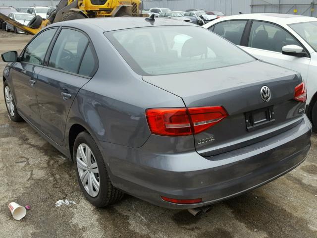 3VWLA7AJ5FM409740 - 2015 VOLKSWAGEN JETTA TDI GRAY photo 3