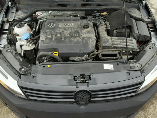 3VWLA7AJ5FM409740 - 2015 VOLKSWAGEN JETTA TDI GRAY photo 7