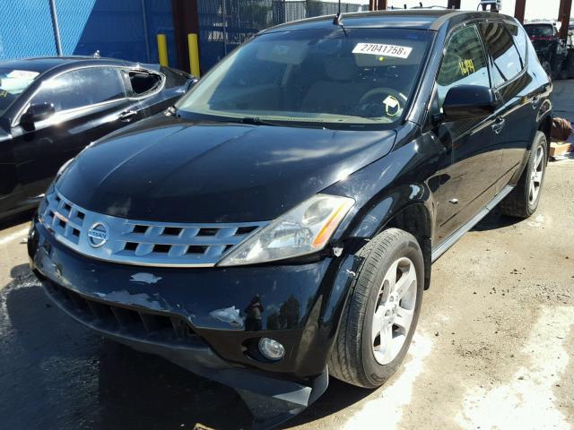 JN8AZ08T15W329484 - 2005 NISSAN MURANO SL BLACK photo 2