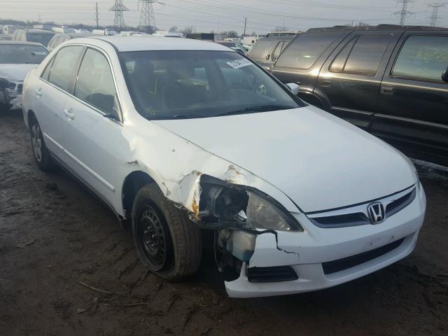 1HGCM56496A069184 - 2006 HONDA ACCORD LX WHITE photo 1