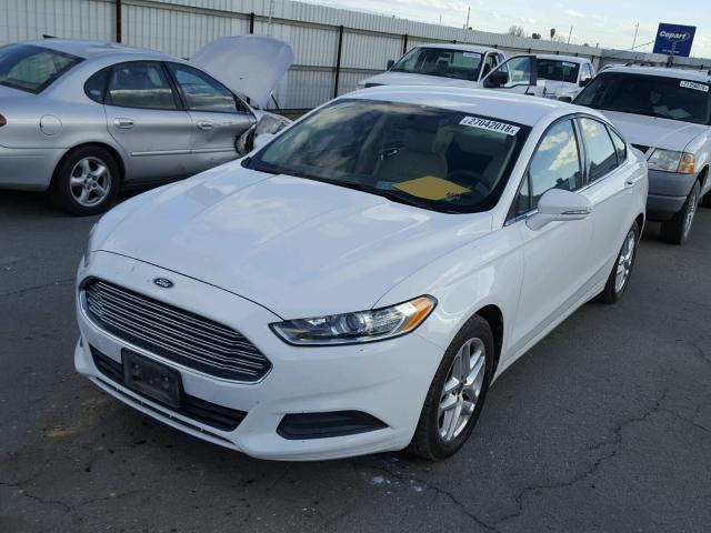 3FA6P0HR2DR297163 - 2013 FORD FUSION SE WHITE photo 2