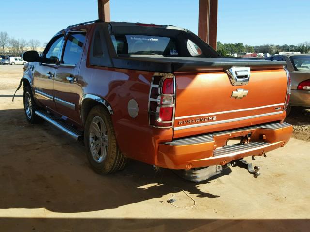 3GNEC12097G191608 - 2007 CHEVROLET AVALANCHE ORANGE photo 3