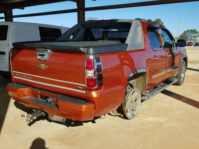 3GNEC12097G191608 - 2007 CHEVROLET AVALANCHE ORANGE photo 4