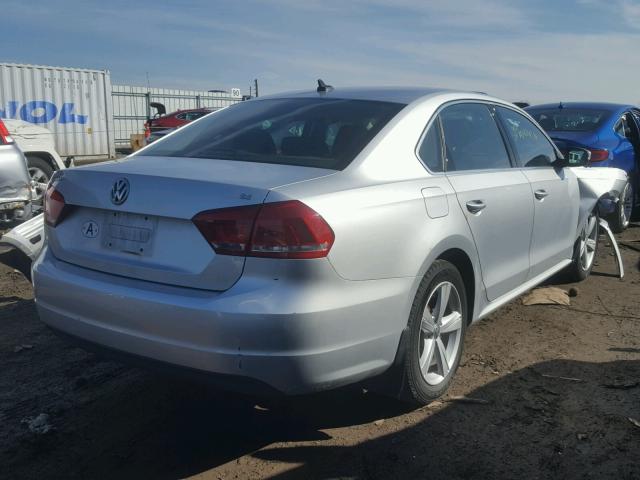 1VWBH7A30DC114813 - 2013 VOLKSWAGEN PASSAT SE SILVER photo 4