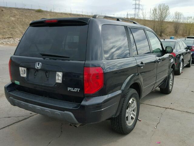 2HKYF18575H505681 - 2005 HONDA PILOT EXL BLACK photo 4