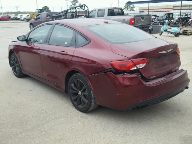 1C3CCCBB1FN720704 - 2015 CHRYSLER 200 S BURGUNDY photo 3