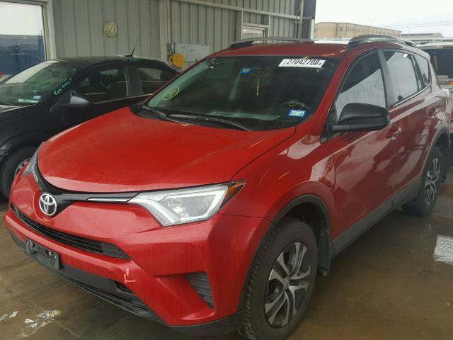 2T3ZFREV9GW294616 - 2016 TOYOTA RAV4 LE RED photo 2