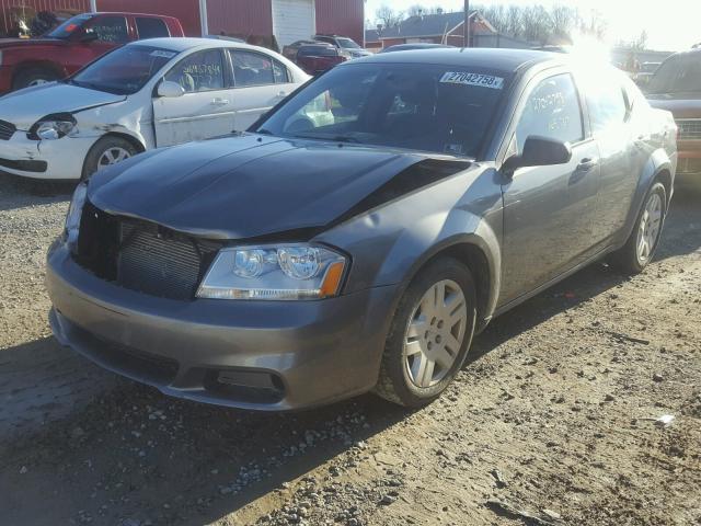 1B3BD4FB1BN609246 - 2011 DODGE AVENGER EX SILVER photo 2