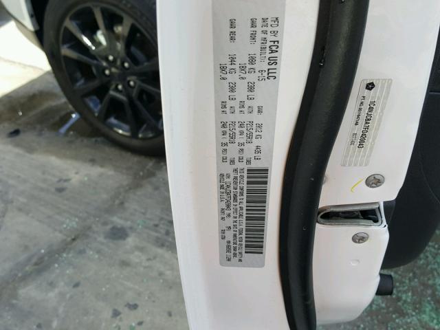 1C4NJCBA7FD420043 - 2015 JEEP COMPASS SP WHITE photo 10