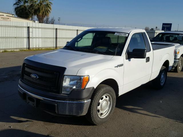 1FTMF1CM3EKE65730 - 2014 FORD F150 WHITE photo 2