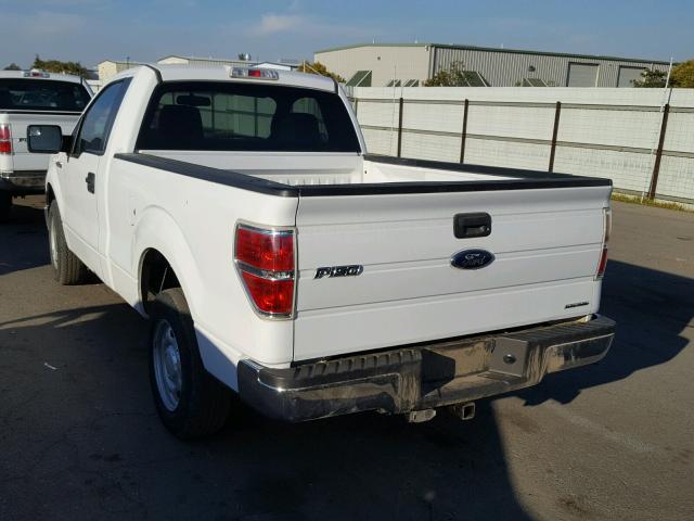 1FTMF1CM3EKE65730 - 2014 FORD F150 WHITE photo 3