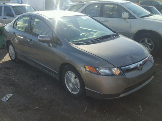 JHMFA36267S030943 - 2007 HONDA CIVIC HYBR BROWN photo 1