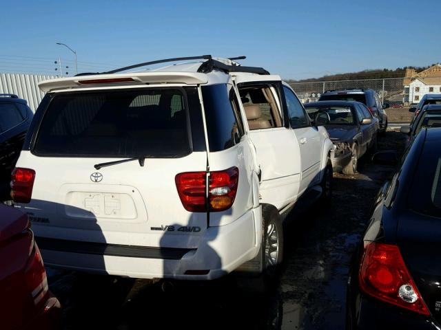 5TDBT48A54S208592 - 2004 TOYOTA SEQUOIA LI WHITE photo 4