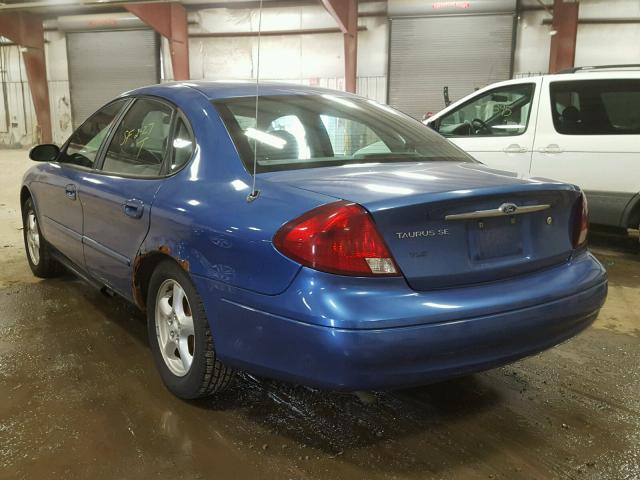 1FAFP53213G165783 - 2003 FORD TAURUS SE BLUE photo 3