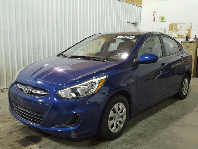 KMHCT4AE2GU071575 - 2016 HYUNDAI ACCENT SE BLUE photo 2