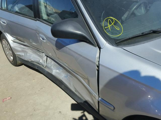 2HGEJ661XYH526618 - 2000 HONDA CIVIC BASE SILVER photo 9