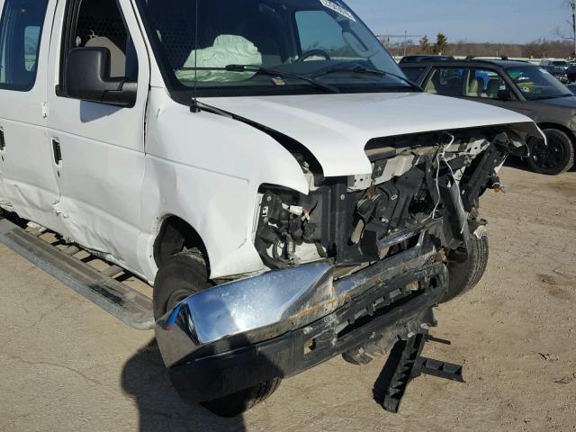 1FTNE24W98DB02645 - 2008 FORD ECONOLINE WHITE photo 9