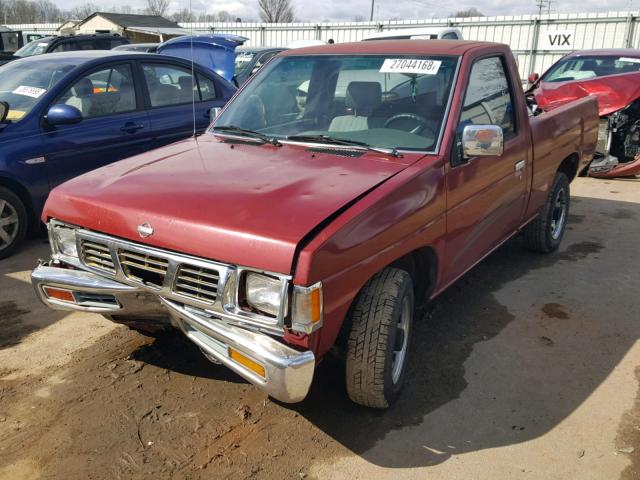 1N6SD11S9SC440090 - 1995 NISSAN TRUCK E/XE RED photo 2