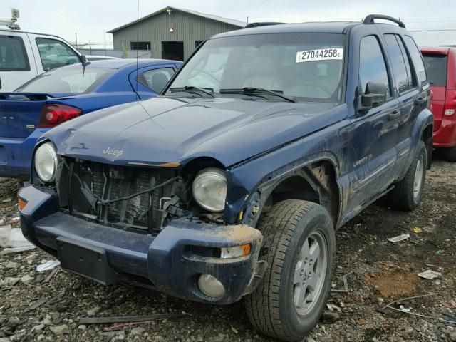 1J4GL58K32W107921 - 2002 JEEP LIBERTY LI BLUE photo 2