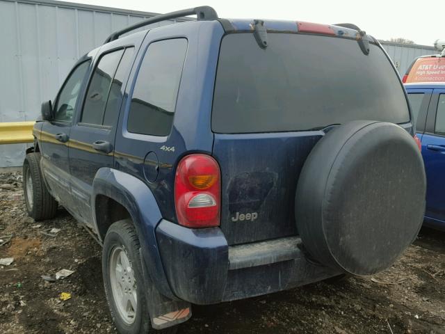 1J4GL58K32W107921 - 2002 JEEP LIBERTY LI BLUE photo 3