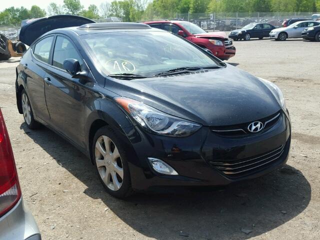 KMHDH4AE1CU363332 - 2012 HYUNDAI ELANTRA GL BLACK photo 1