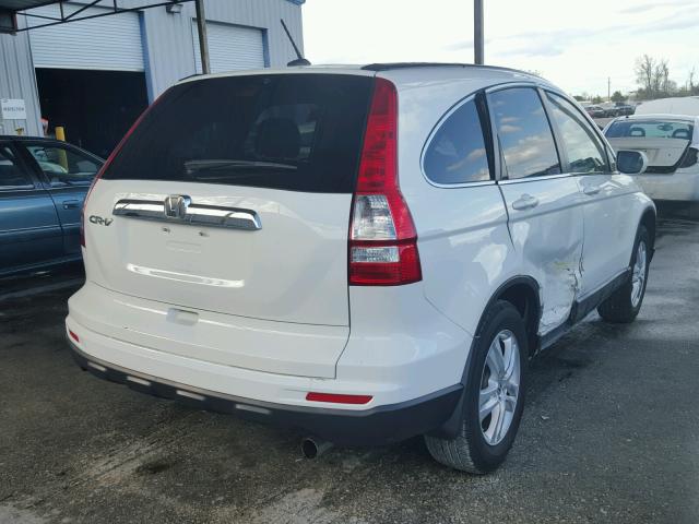 JHLRE3H72BC012537 - 2011 HONDA CR-V EXL WHITE photo 4