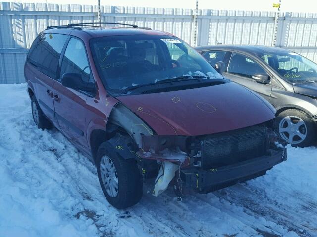 1D4GP24R27B114985 - 2007 DODGE GRAND CARA RED photo 1