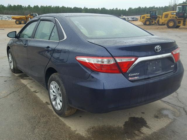 4T4BF1FK5GR547324 - 2016 TOYOTA CAMRY LE BLUE photo 3