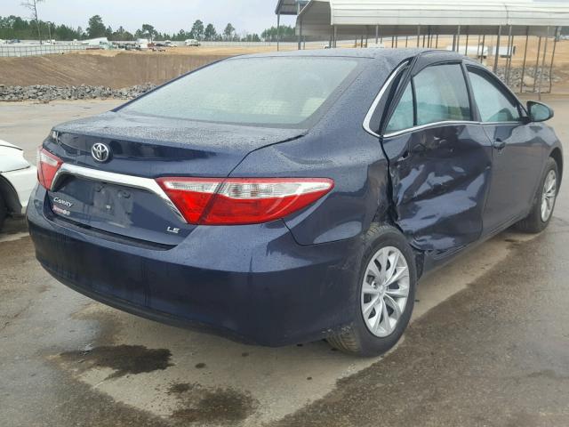 4T4BF1FK5GR547324 - 2016 TOYOTA CAMRY LE BLUE photo 4