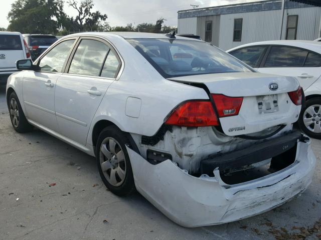 KNAGG4A84A5377745 - 2010 KIA OPTIMA LX WHITE photo 3