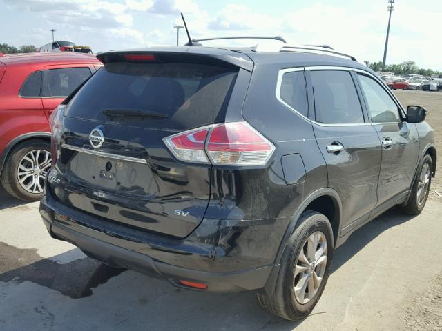 KNMAT2MTXFP537146 - 2015 NISSAN ROGUE S BLACK photo 4