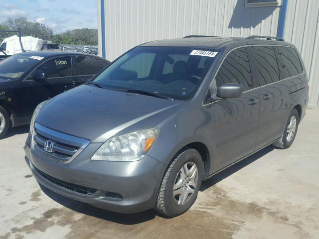 5FNRL38647B454787 - 2007 HONDA ODYSSEY EX GRAY photo 2