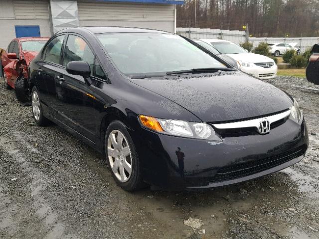 1HGFA16537L129523 - 2007 HONDA CIVIC LX BLACK photo 1