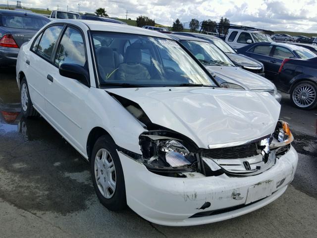 1HGES15541L030419 - 2001 HONDA CIVIC LX WHITE photo 1