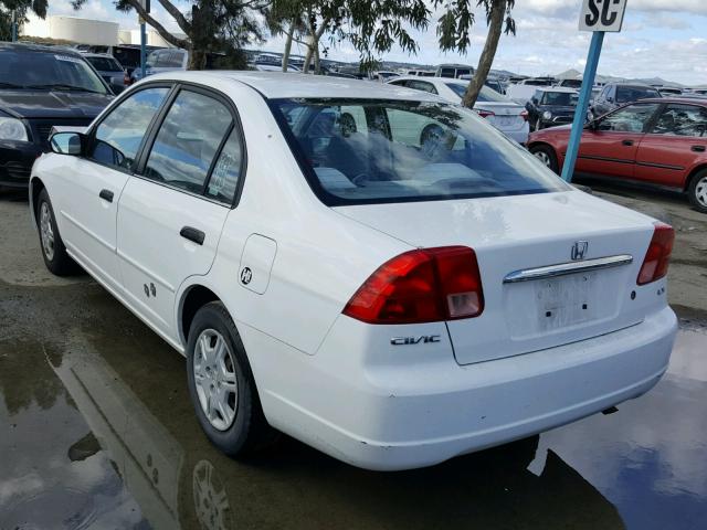 1HGES15541L030419 - 2001 HONDA CIVIC LX WHITE photo 3