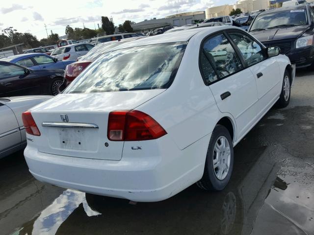 1HGES15541L030419 - 2001 HONDA CIVIC LX WHITE photo 4