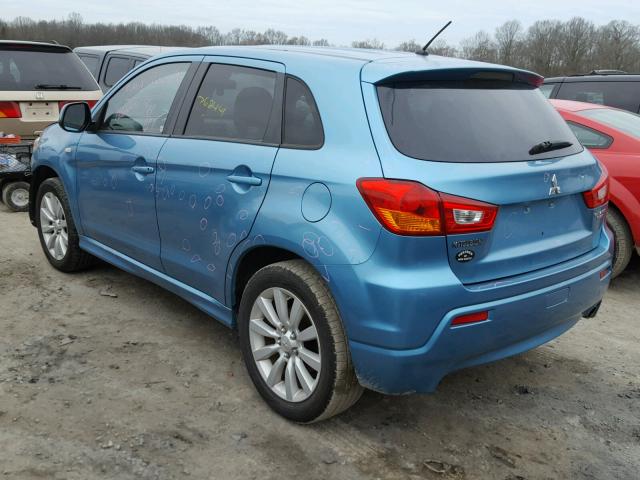 JA4AP4AU6BZ006628 - 2011 MITSUBISHI OUTLANDER BLUE photo 3