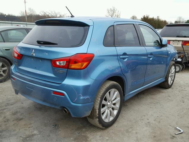 JA4AP4AU6BZ006628 - 2011 MITSUBISHI OUTLANDER BLUE photo 4