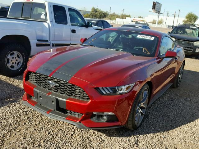 1FA6P8TH3H5219982 - 2017 FORD MUSTANG RED photo 2