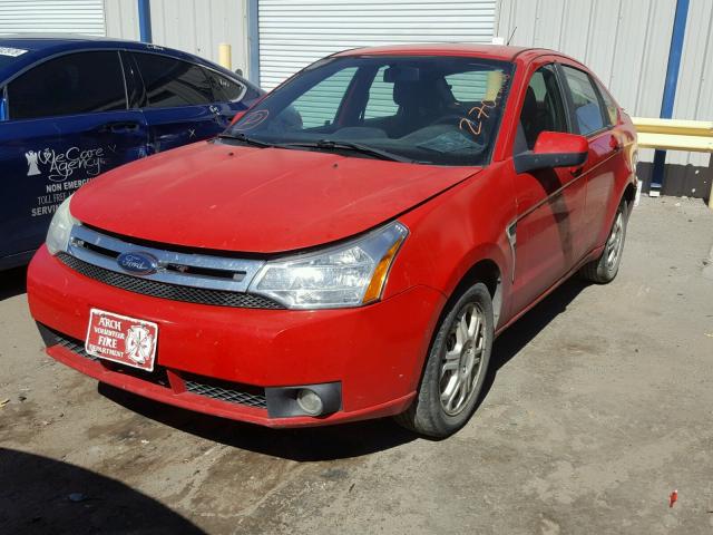 1FAHP35N08W210410 - 2008 FORD FOCUS SE RED photo 2