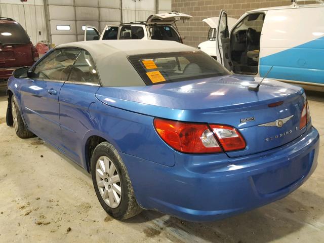 1C3LC45K48N674872 - 2008 CHRYSLER SEBRING BLUE photo 3