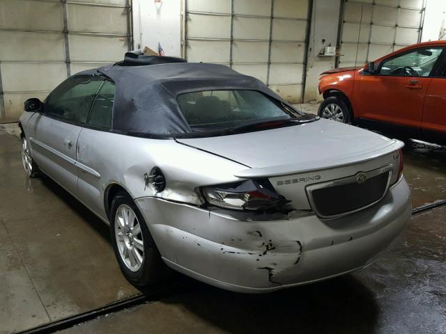 1C3EL75R26N169322 - 2006 CHRYSLER SEBRING GT SILVER photo 3