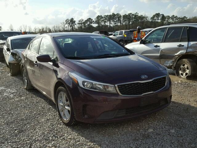 3KPFL4A77HE012931 - 2017 KIA FORTE LX BURGUNDY photo 1