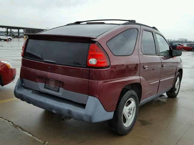 3G7DA03E32S550437 - 2002 PONTIAC AZTEK MAROON photo 4